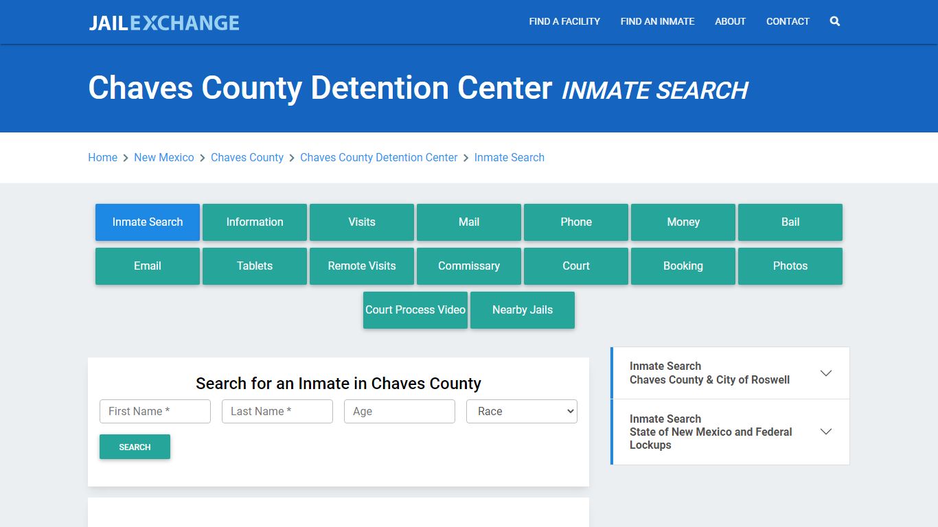 Chaves County Detention Center Inmate Search - Jail Exchange